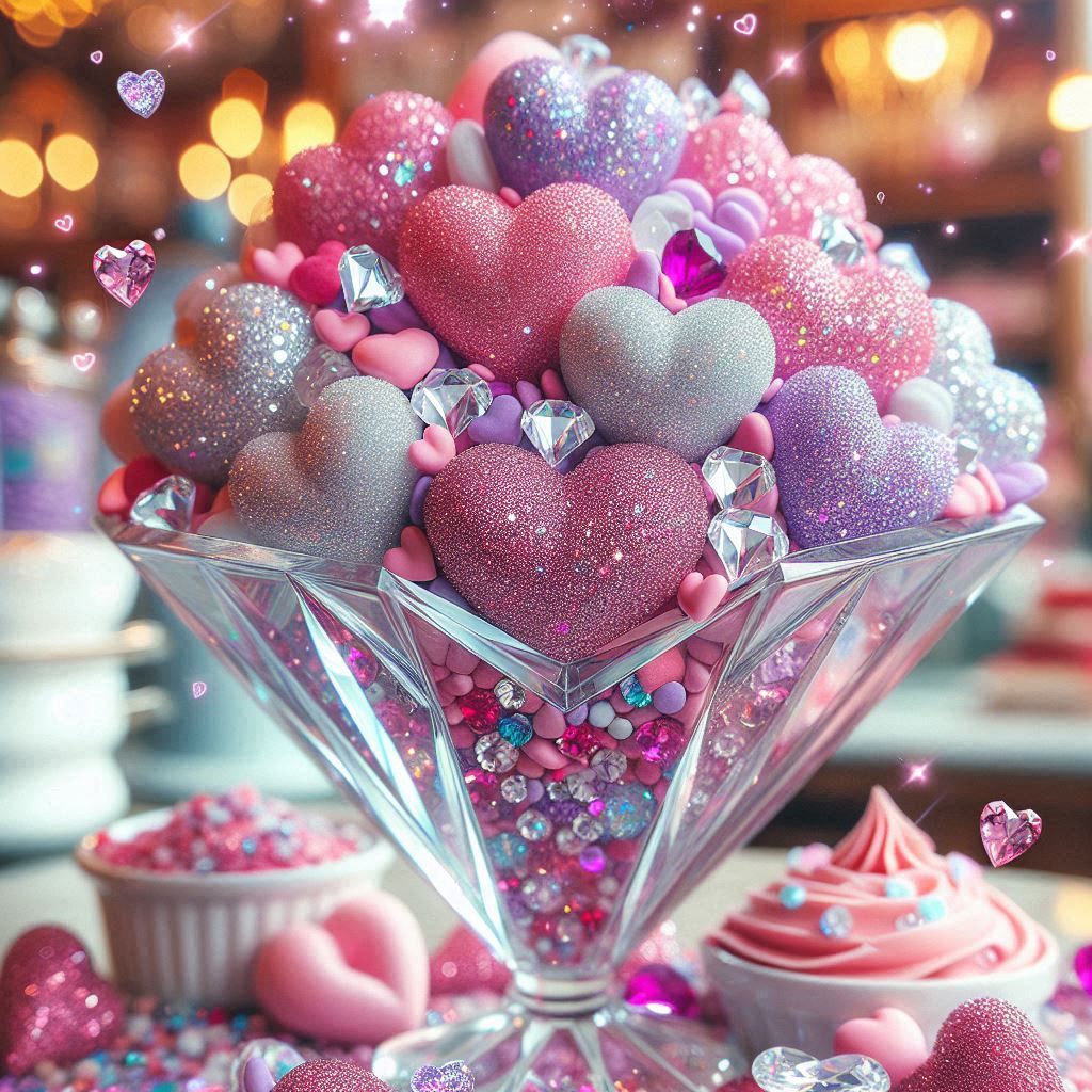 Sam Vangeen, Valentines Day, Heart Sundae Release Paper, 24 sections, 4x3 3/4 inches with Overlay Protection