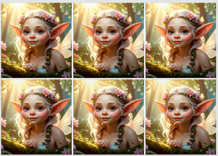 Release Paper, Beautiful Fairy, 24 sections, 4x4 with choice of overlay