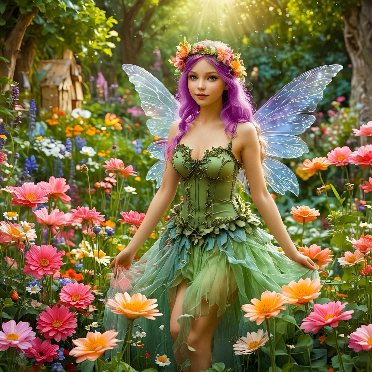 Release Paper, Beautiful Fairies & Trolls, 24 sections 4x4, with choice of Overlay