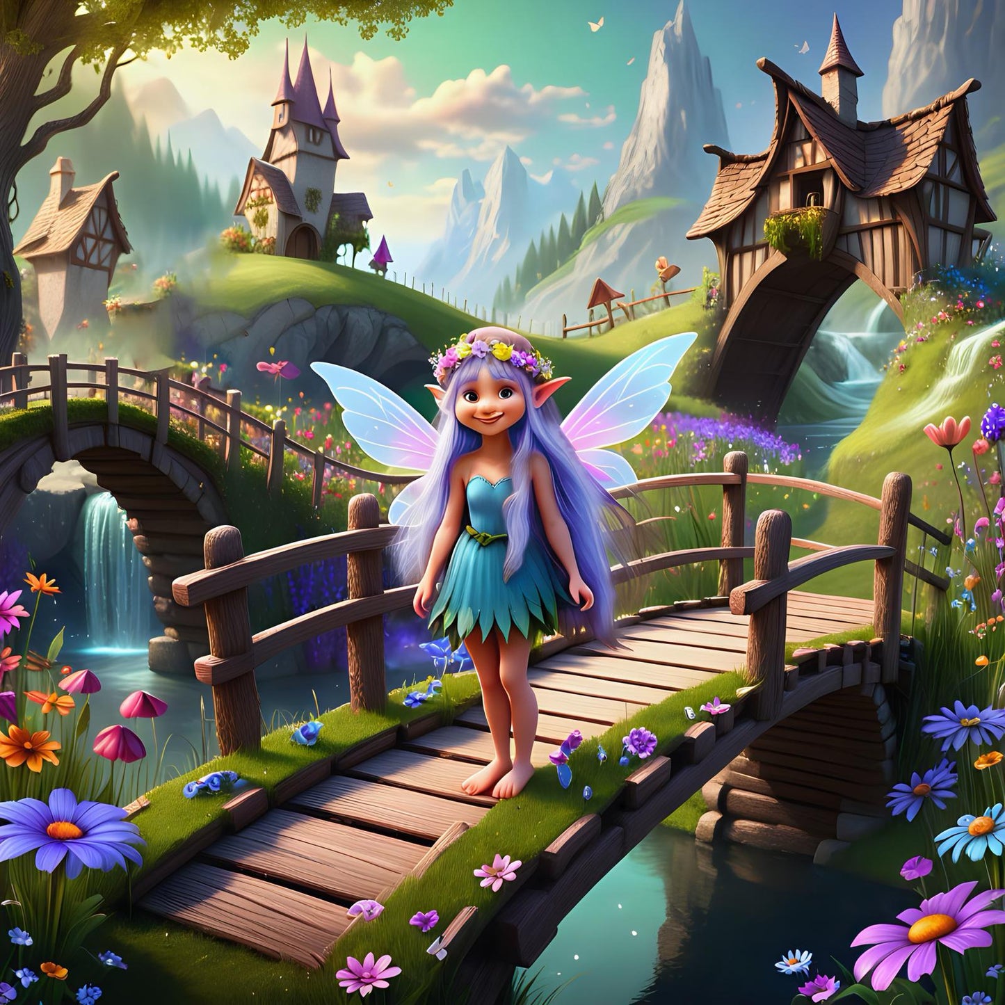 Release Paper, Beautiful Fairies & Trolls, 24 sections 4x4, with choice of Overlay