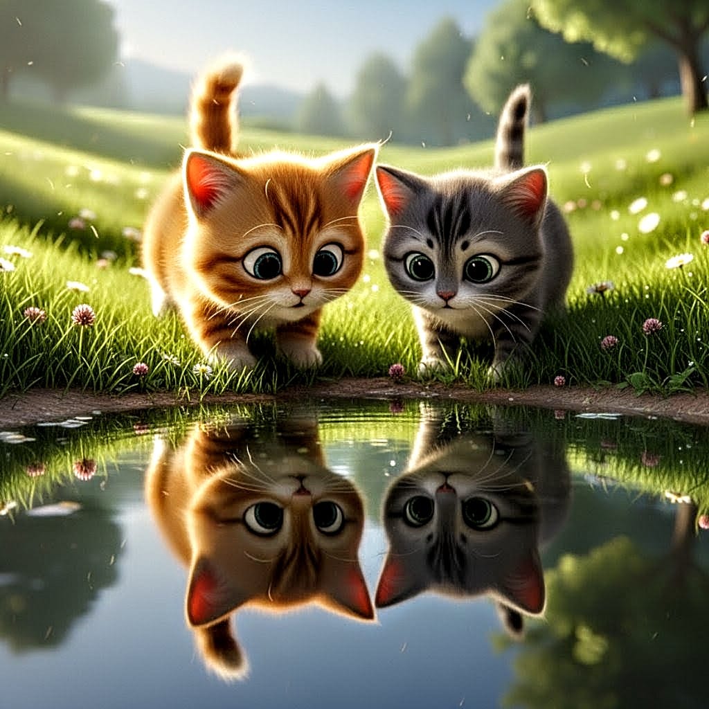 Release Paper, Playful Cats, 24 sections 4x4, including Overlay