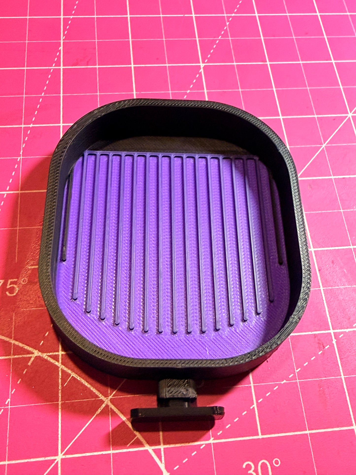 New baby sister 3d printed 3x3 and a bit inches tray, snap on lid, sunken recess