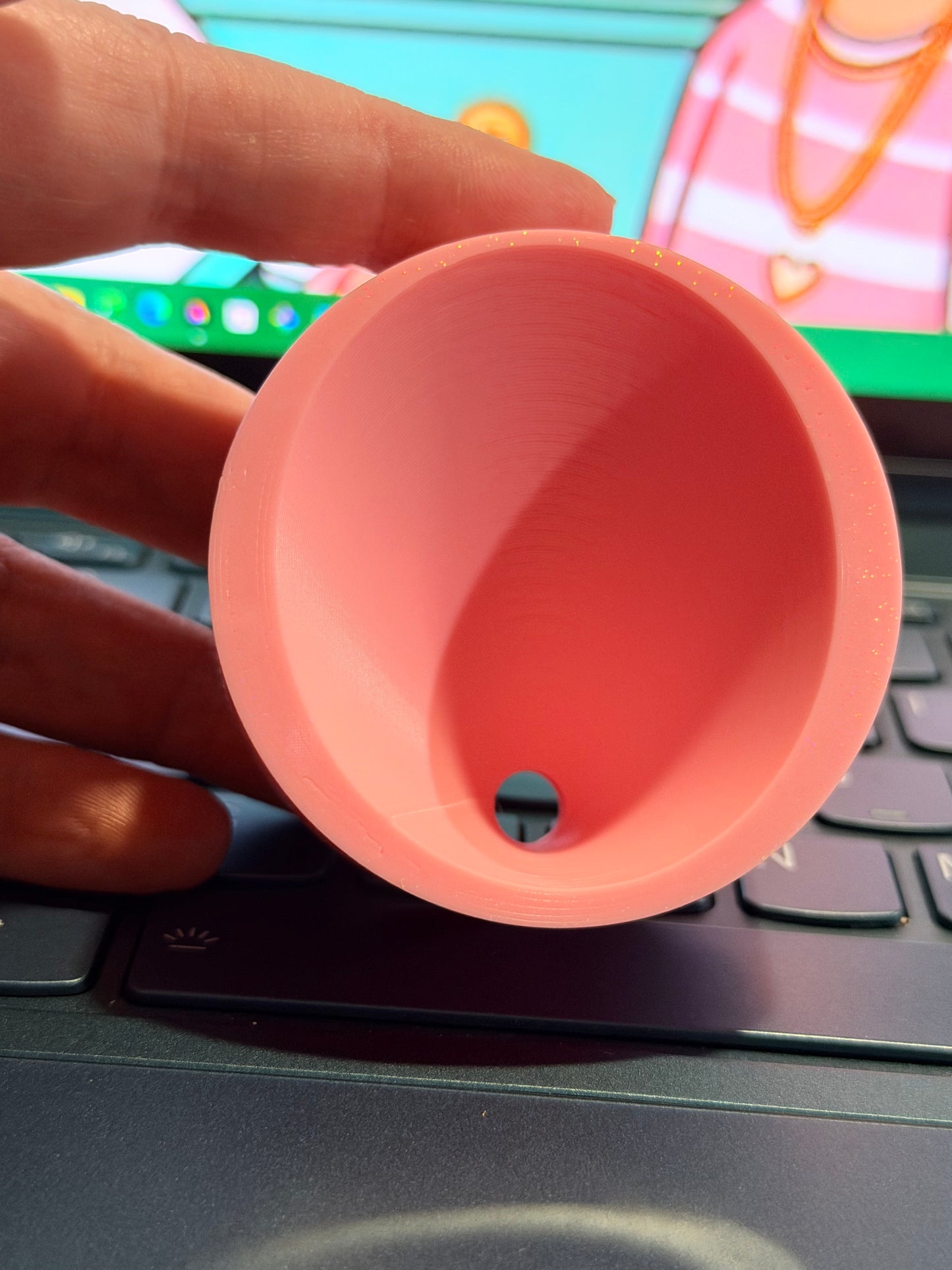 3d printed Snow globe Tumbler glitter funnel