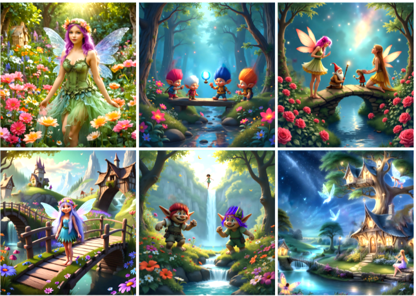 Release Paper, Beautiful Fairies & Trolls, 24 sections 4x4, with choice of Overlay