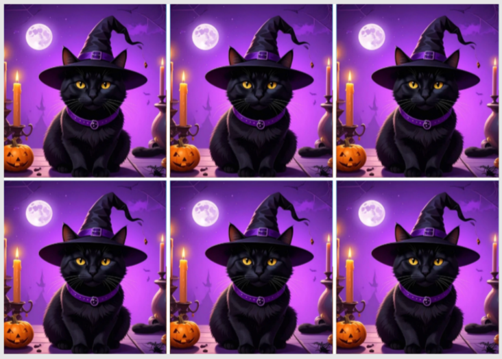 Release Paper, Halloween Midnight Mischief and the purple potion, 24 sections 4x4, choice of Overlay