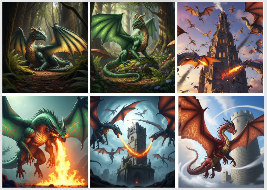 Release Paper, For the love of Dragons, 24 sections 4x4, with choice of Overlay