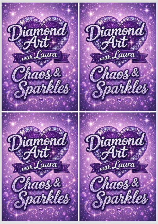 Tiktok Creator Diamond Art with Laura Release Paper 24 6x4 sections with added Overlay