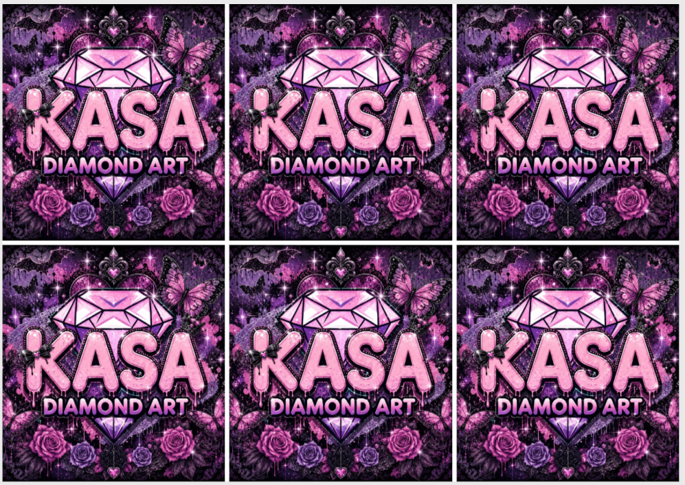 TikTok Creator KASA Diamond Art, 4x3 3/4inches with added overlay
