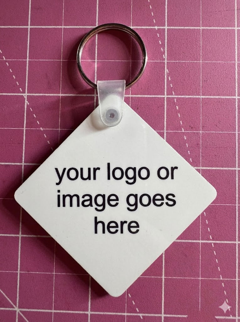Personalised square sublimation Keyring