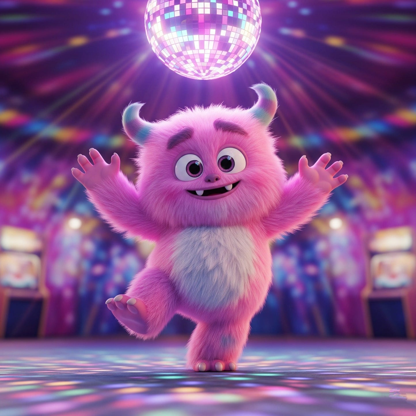 Release Paper, Pinky Fluffy Monster, 24 sections, 4x4, choice of Overlay