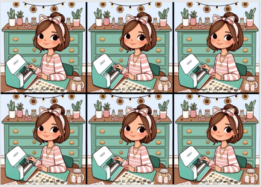 Diamonds & Resin with Trisha collection Release Paper, Mugs and Key rings