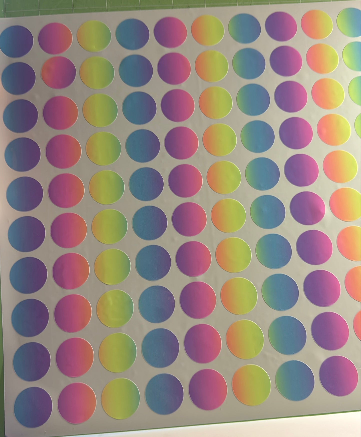 60.. Candy Rainbow Round Vinyl Stickers for your Diamond Art Pots or Trays