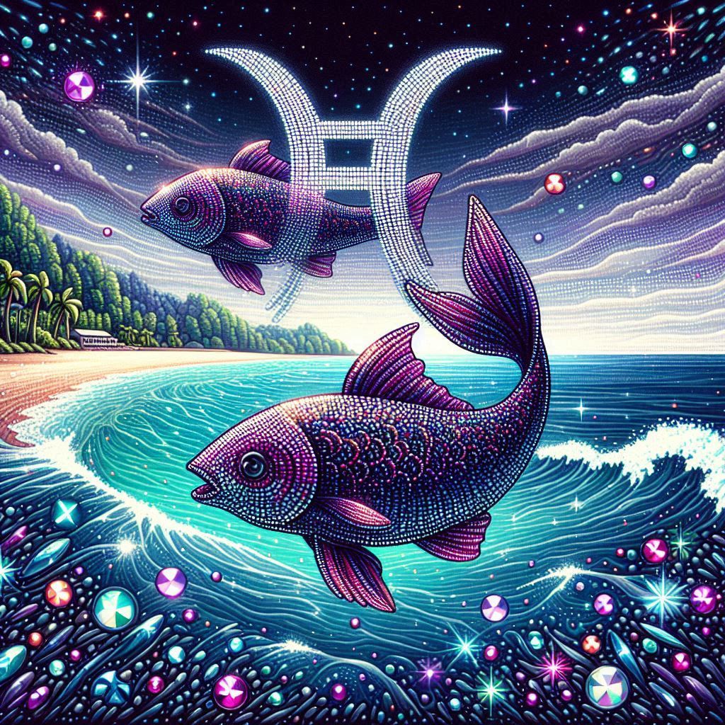 Release Paper, Pisces Horoscope, 4x4 sections, Sam Vangeen Collection