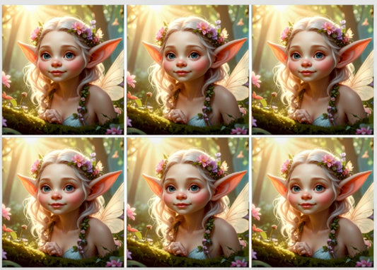 Release Paper, Beautiful Fairy, 24 sections, 4x4 with choice of overlay