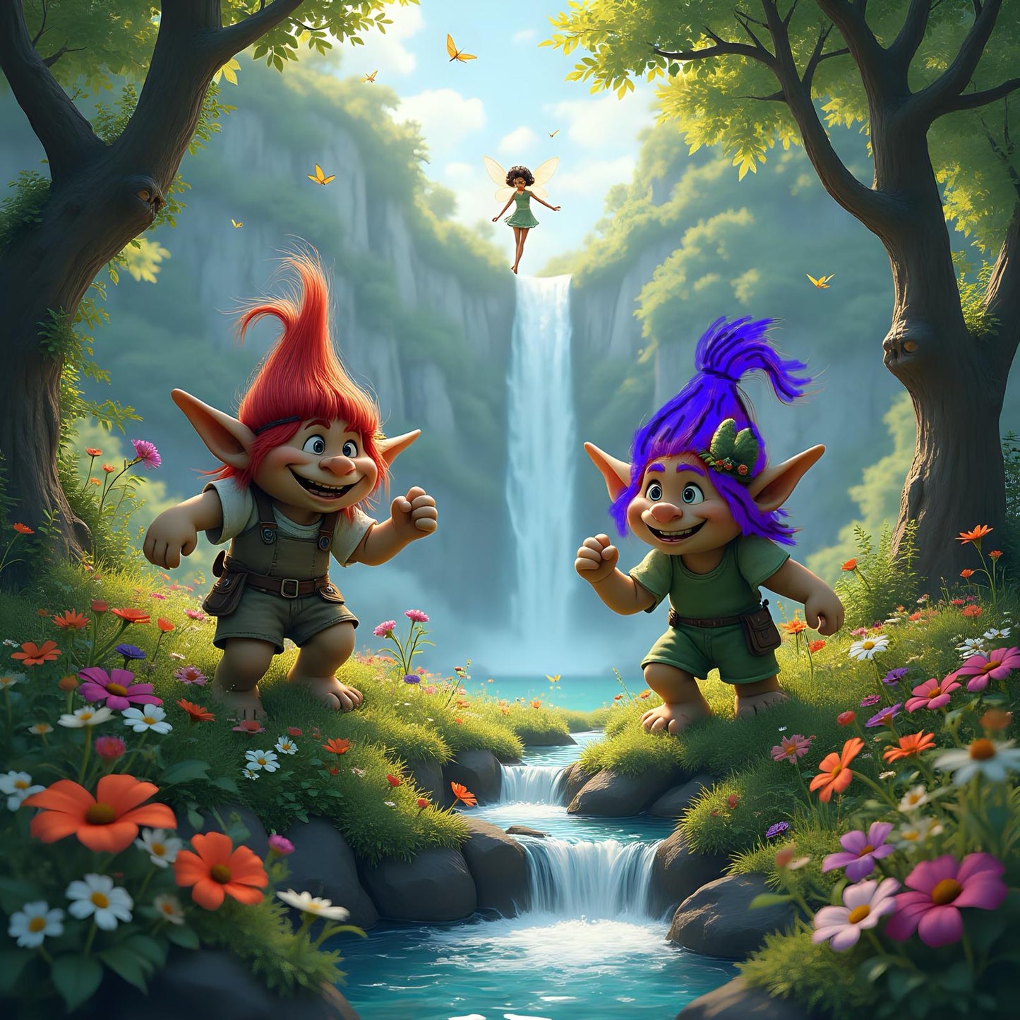 Release Paper, Beautiful Fairies & Trolls, 24 sections 4x4, with choice of Overlay
