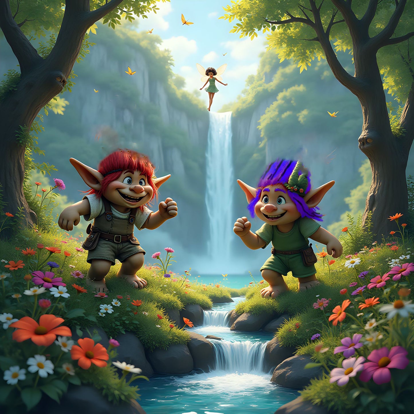 Release Paper, Beautiful Fairies & Trolls, 24 sections 4x4, with choice of Overlay