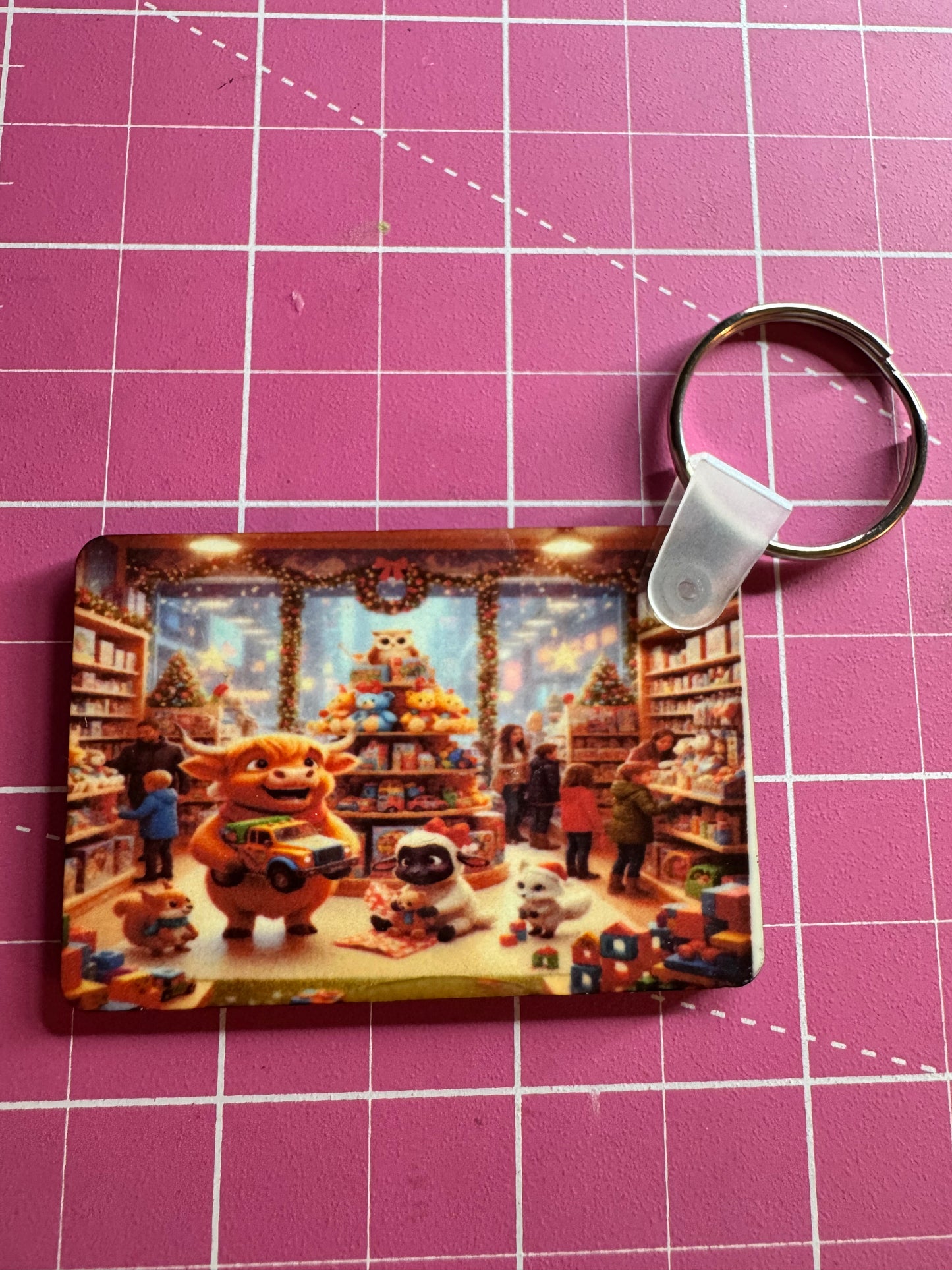 Buddy & Snowball Keyrings Toy Shop Joy, Highland cow & Lamb