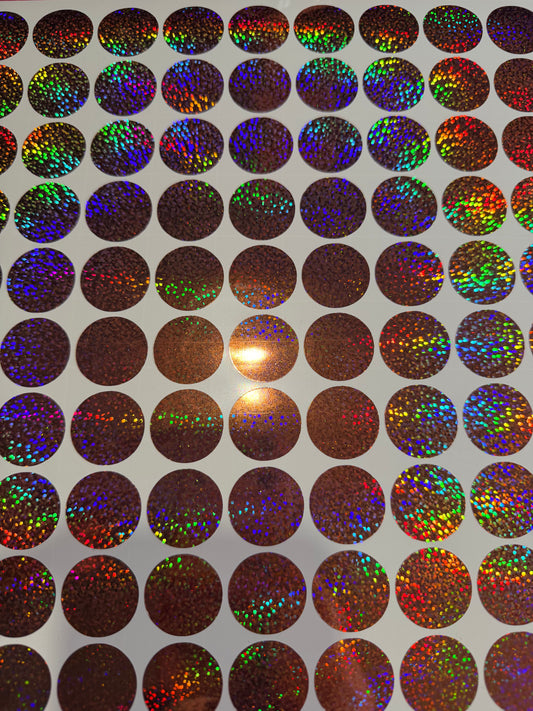 Champagne Gold Sparkling round Vinyl Stickers X50