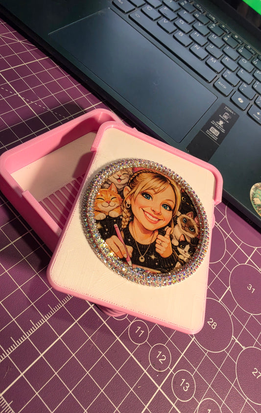 3d Printed Custom Diamond Art Tray size 3.92inches x 3.14inches