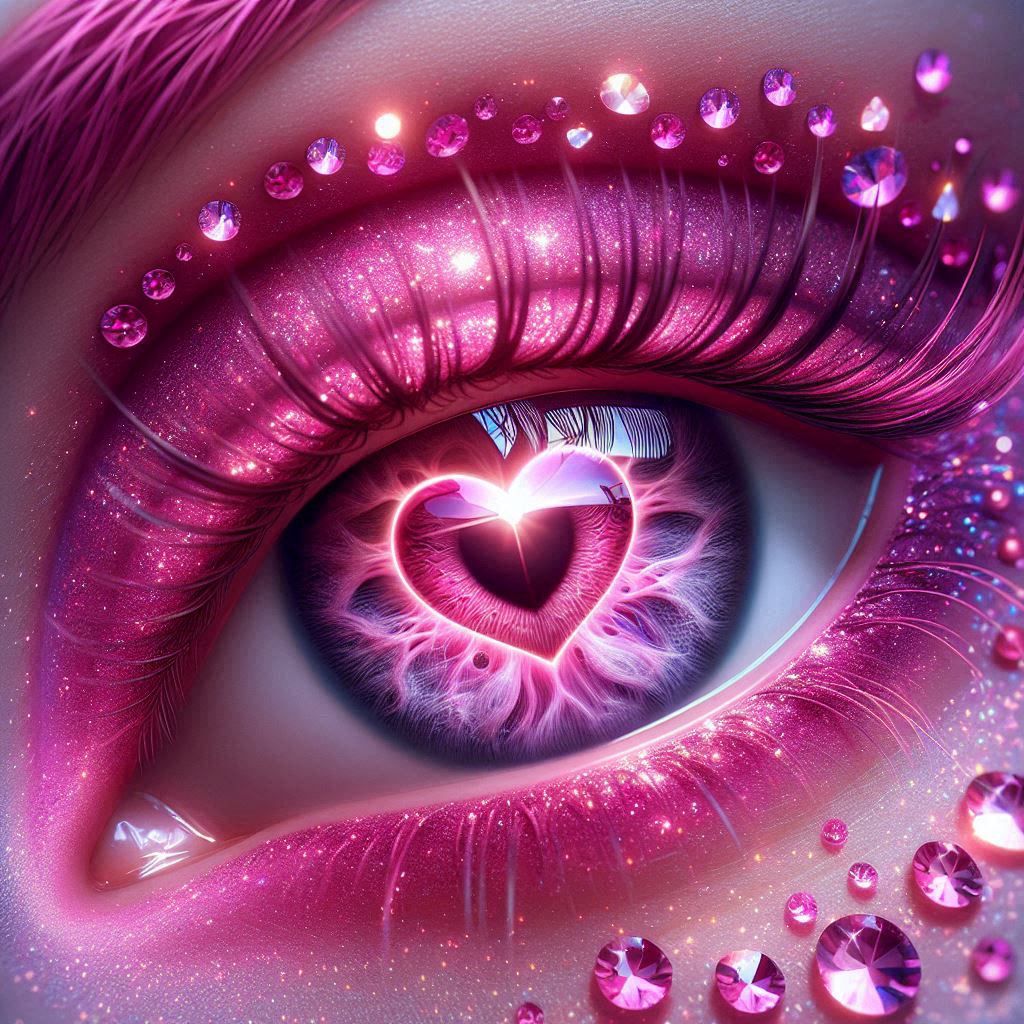 Sam Vangeen, Valentines Day Collection, Pink Eye, 24 4x3 3/4 inches sections, with Overlay added for protection
