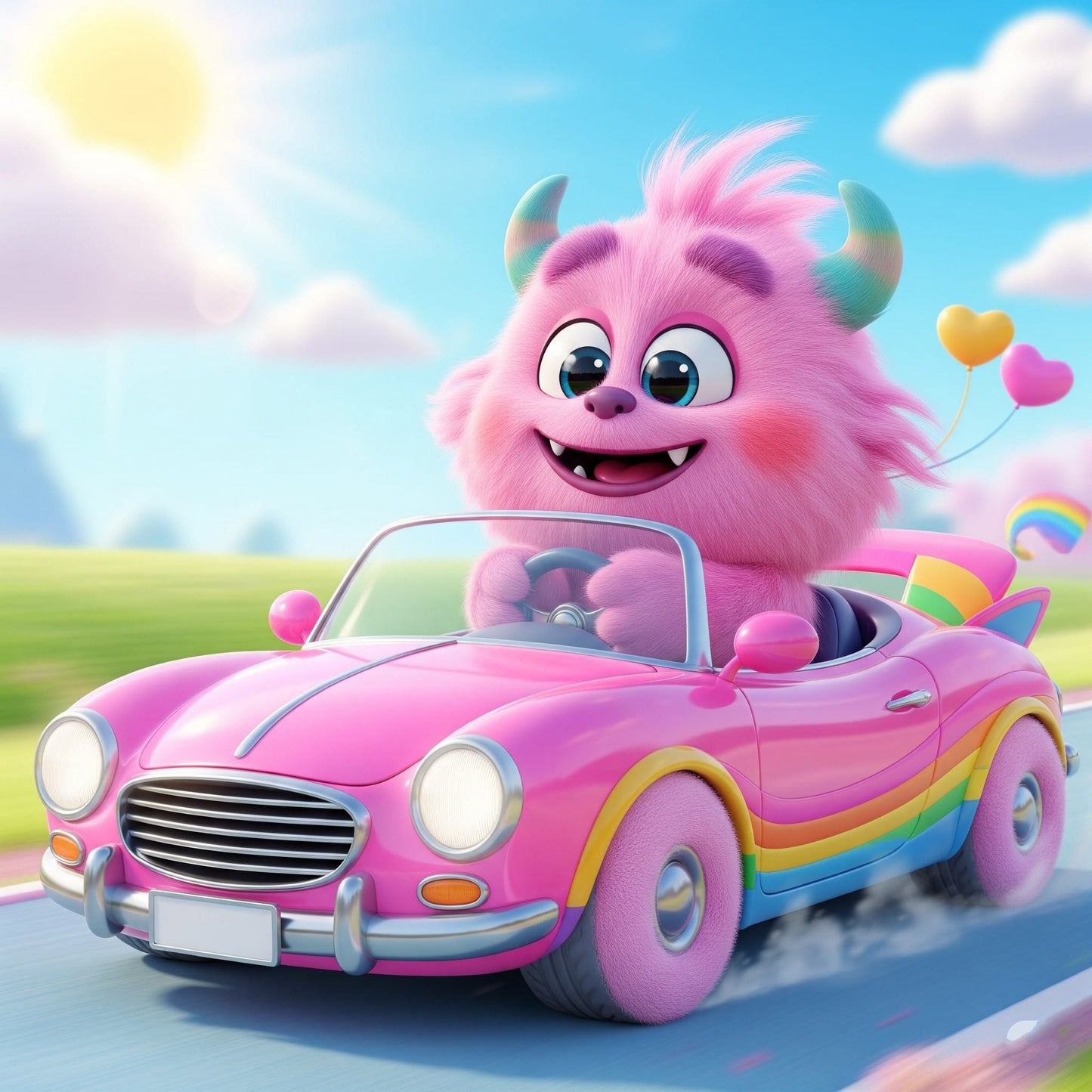 Release Paper, Pinky Fluffy Monster, 24 sections, 4x4, choice of Overlay