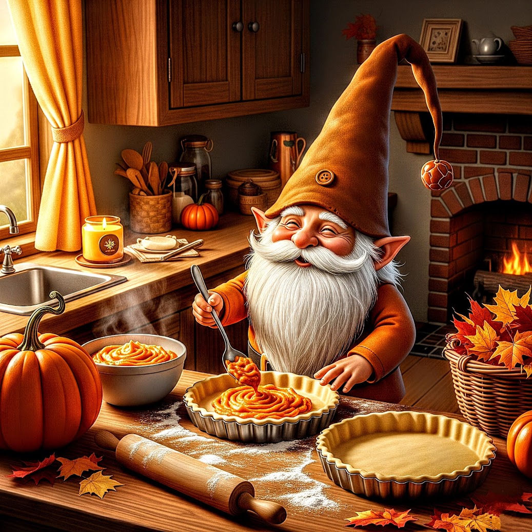 Release Paper, Autumn Gnomes, 4x4, 24 sections, choice of Overlay