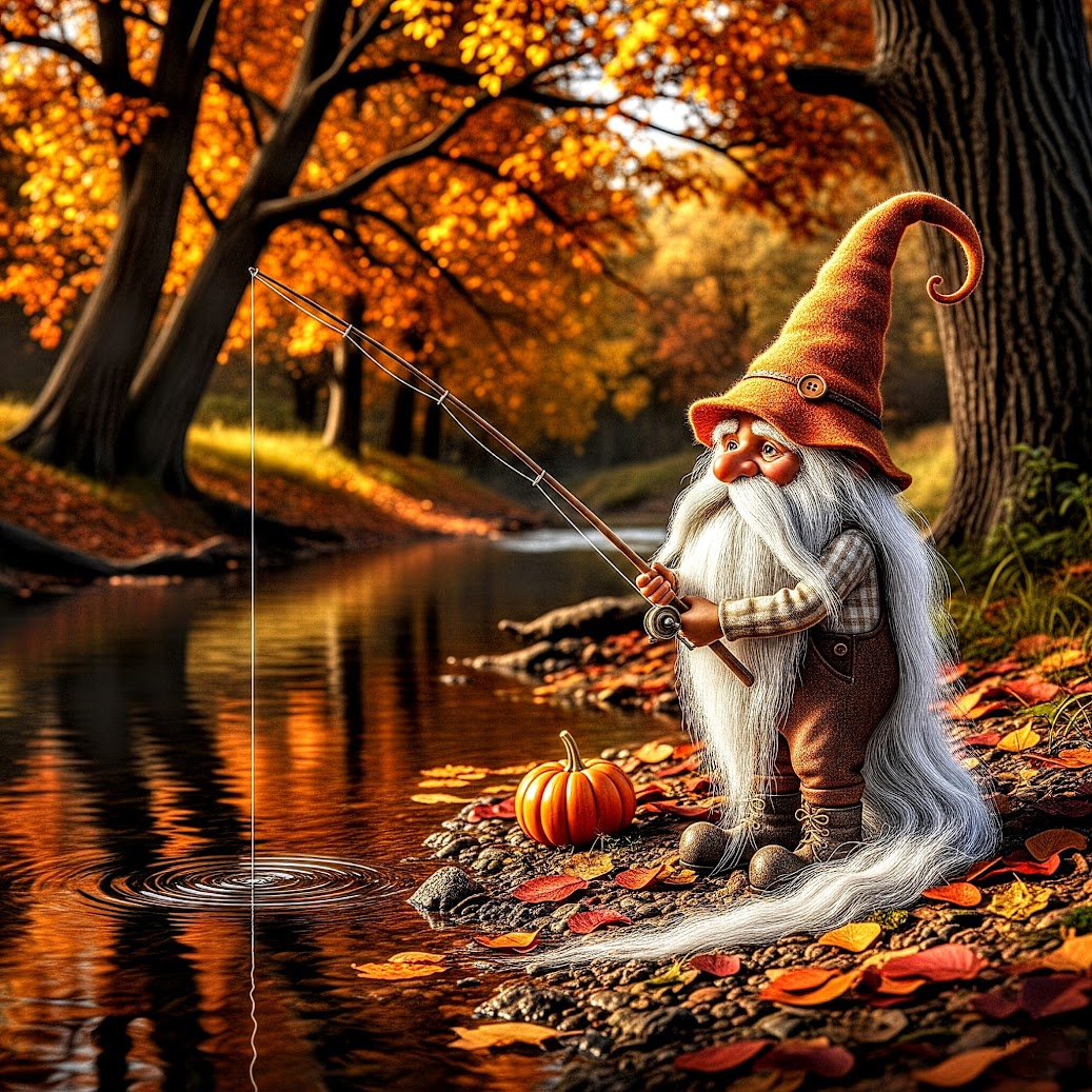 Release Paper, Autumn Gnomes, 4x4, 24 sections, choice of Overlay