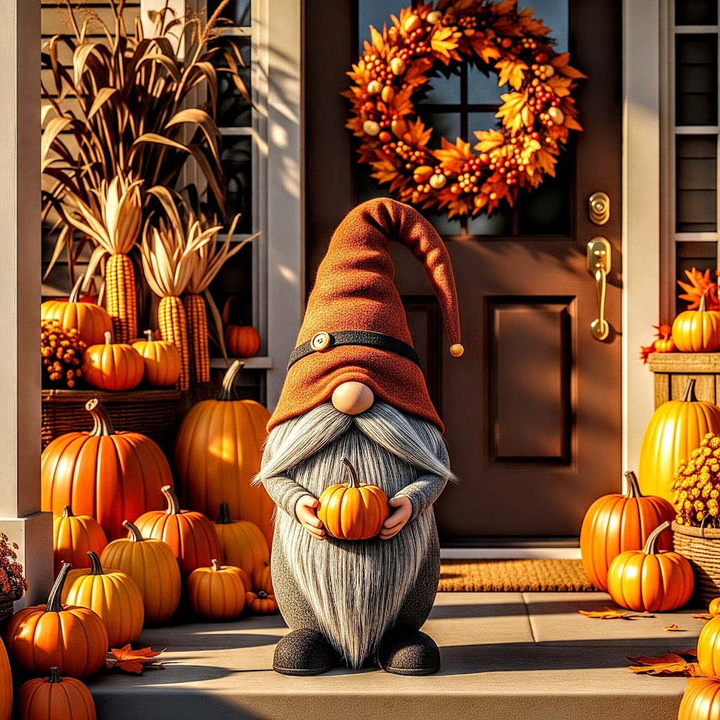 Release Paper, Autumn Gnomes, 4x4, 24 sections, choice of Overlay