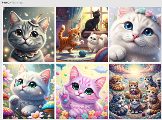 Cat Release Paper 24 sections, 4x4 with choice of Overlay