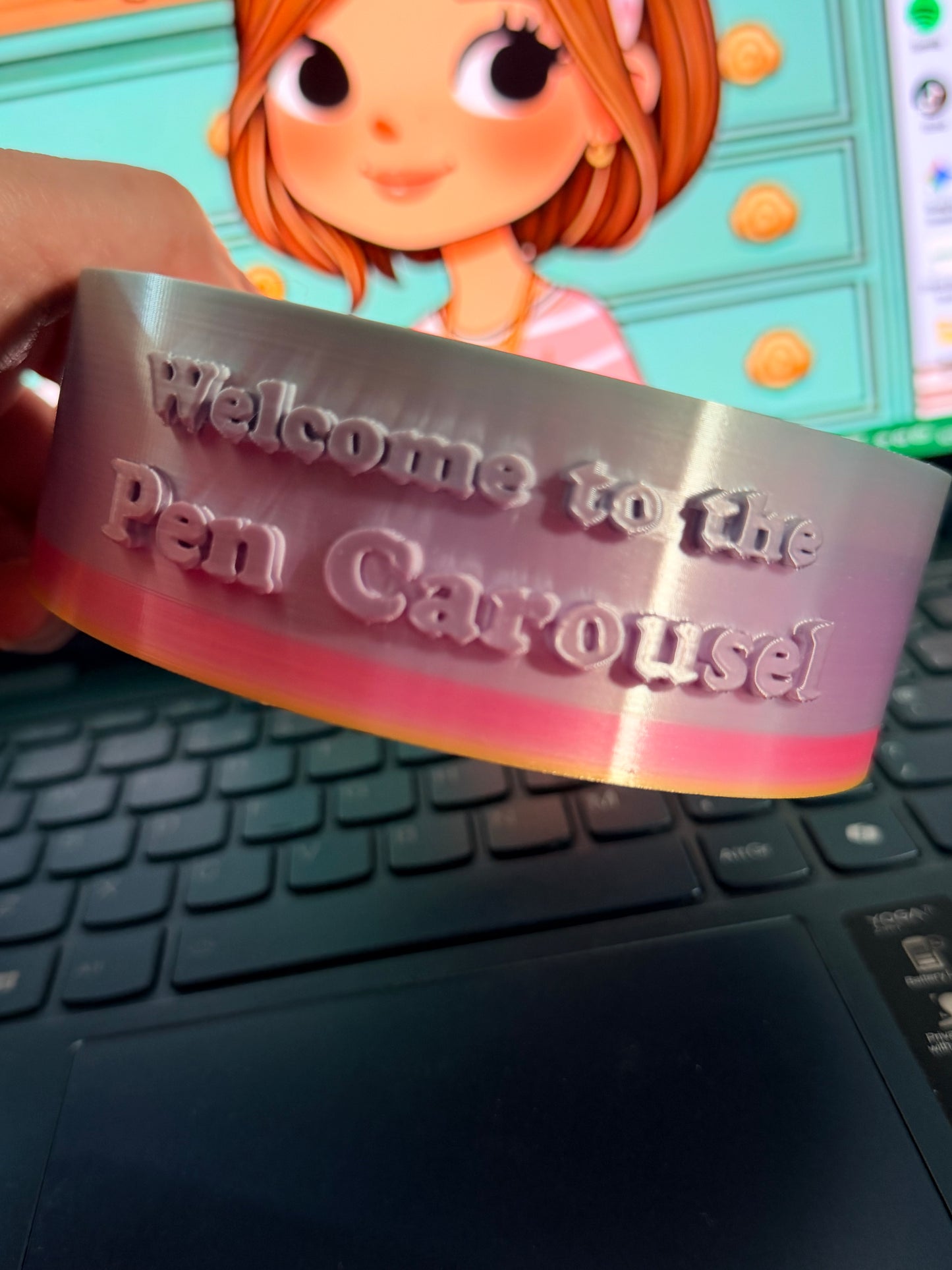 3d Printed Turntable Container, as used with my Carousel