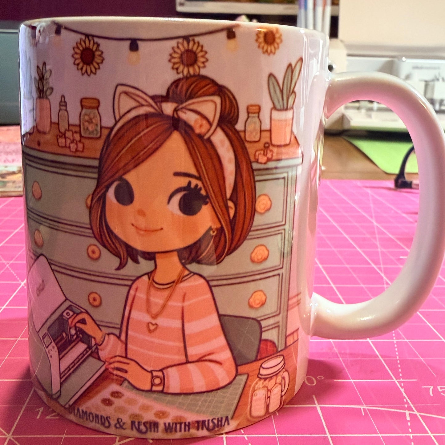 Our very own Diamonds & Resin with Trisha mug 11oz