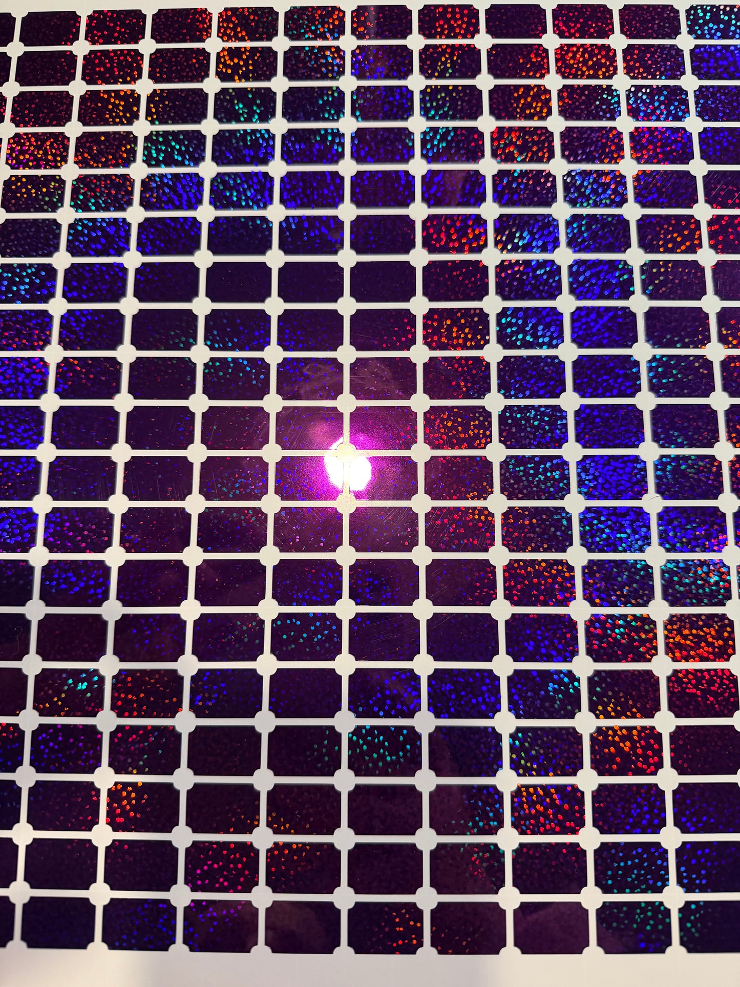 Rectangle Holographic Purple Vinyl Stickers X60