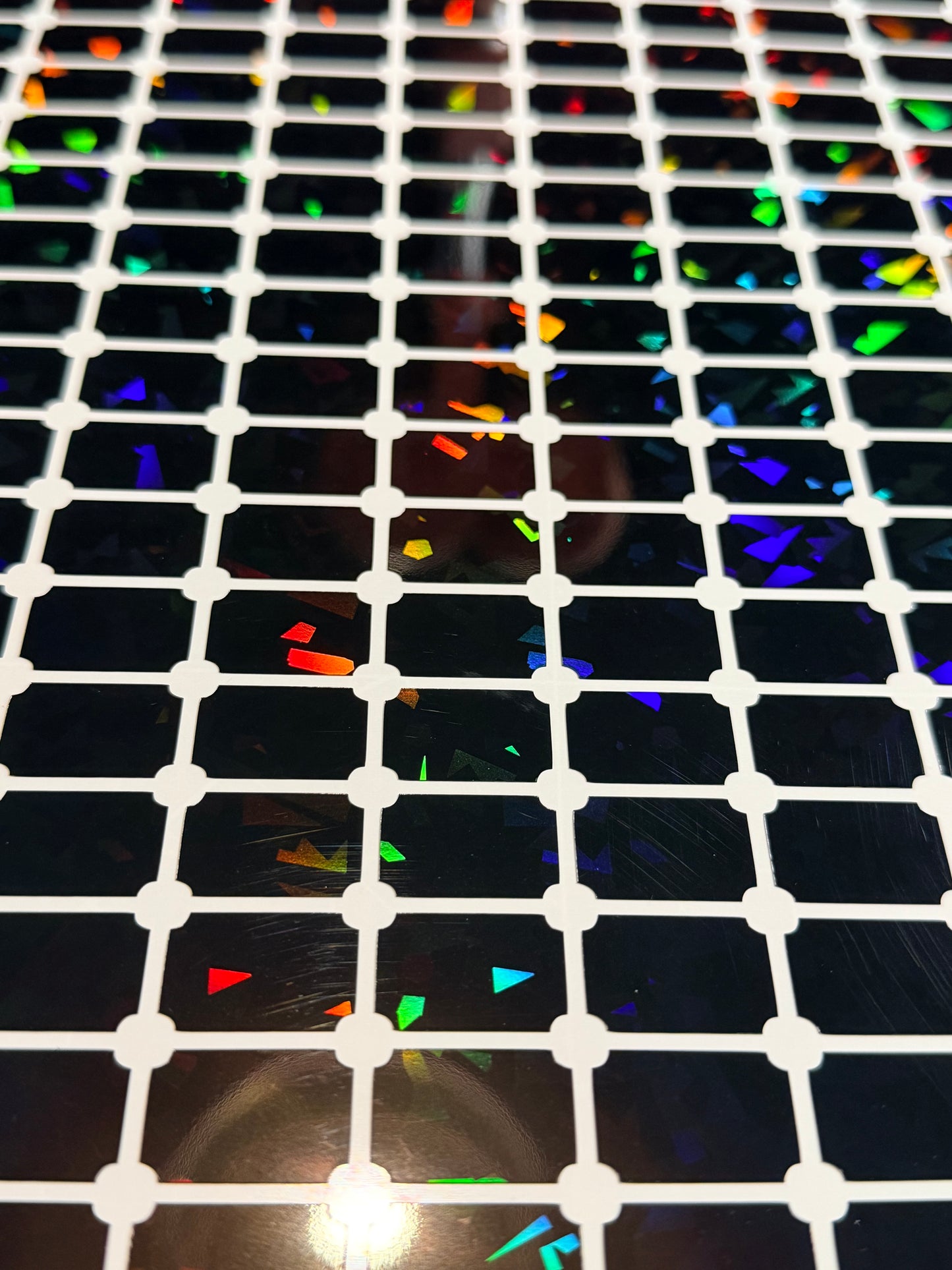 Black Holographic Rectangle Vinyl Stickers X60