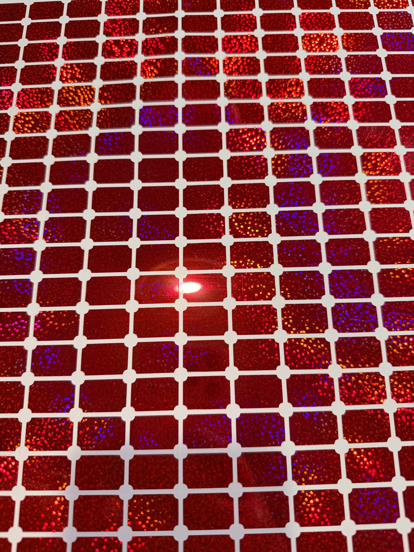 Red Holographic Rectangle Vinyl Stickers X60