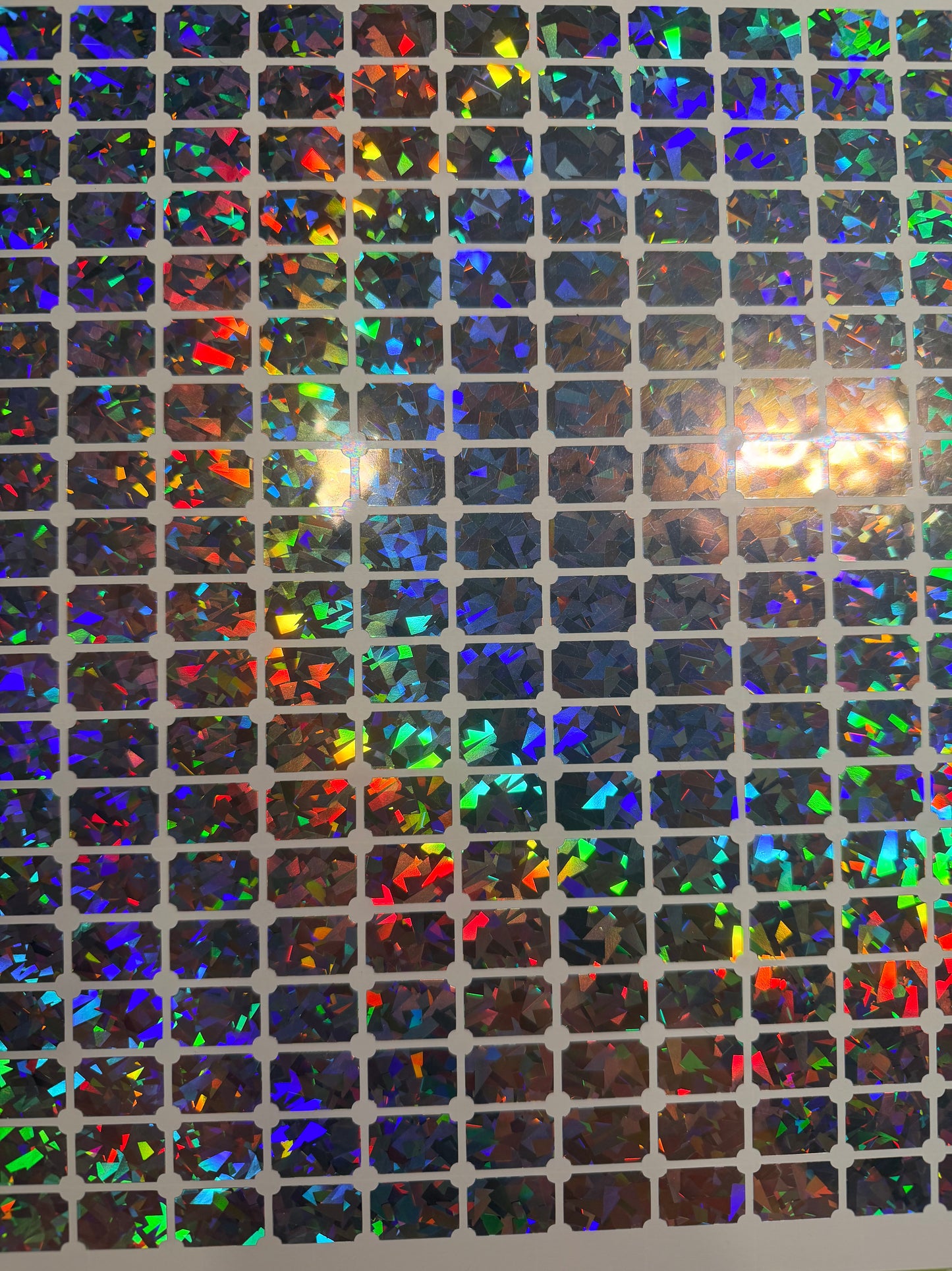 Silver Broken Glass style sparkling Vinyl Stickers X60