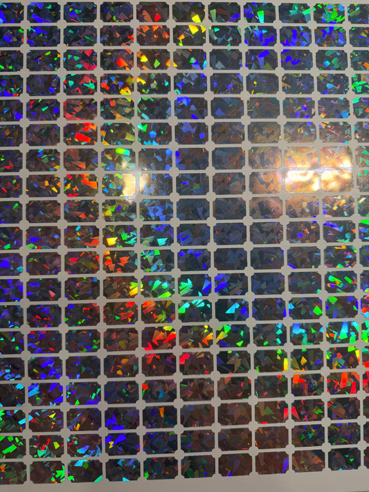 Silver Broken Glass style sparkling Vinyl Stickers X60
