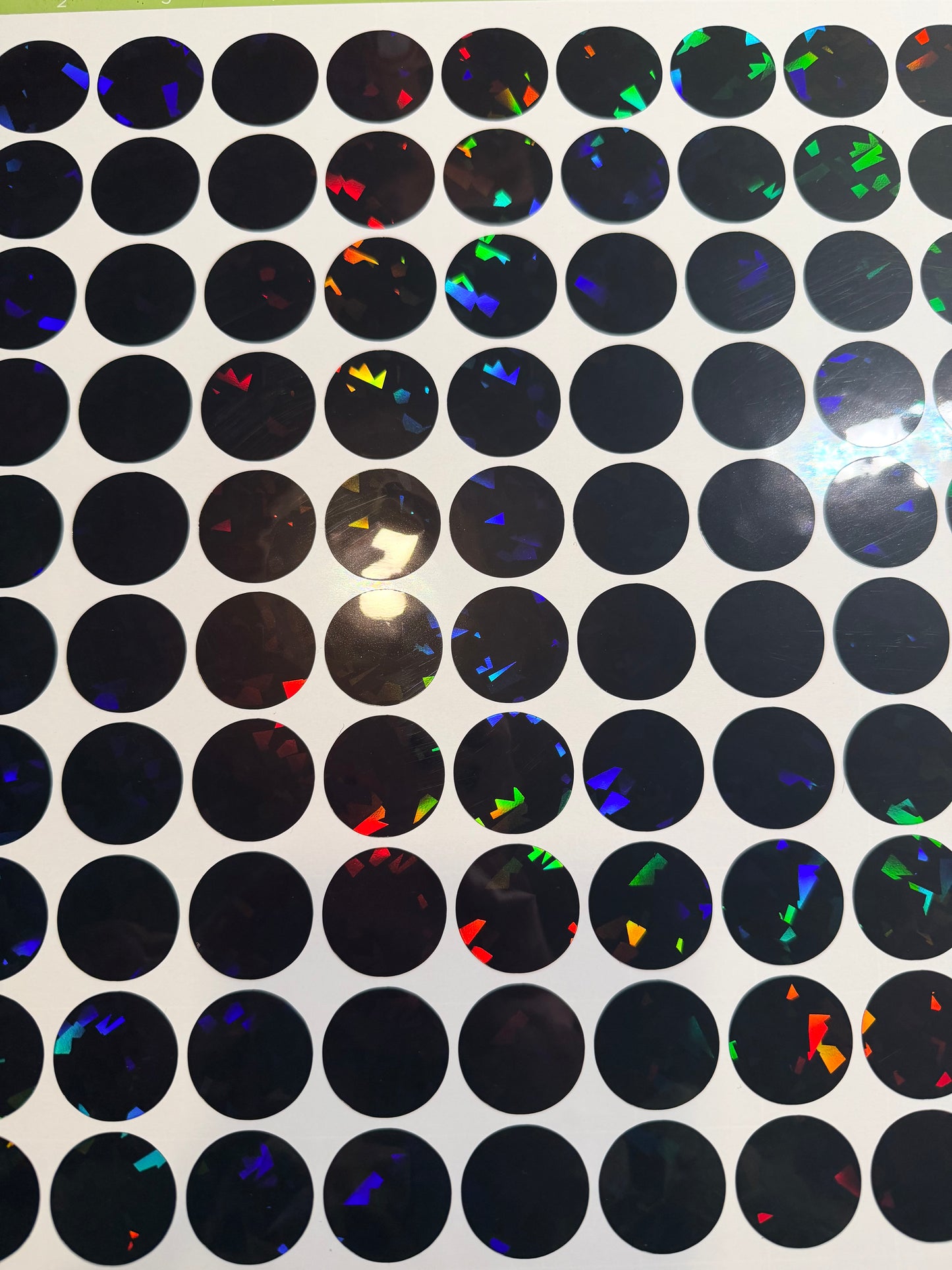 Black Broken Glass Holographic Vinyl Stickers X50