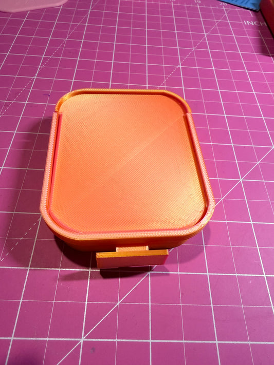 Diamond Art Tray.. mini compact 3d printed 3x2 inches in burnt orange