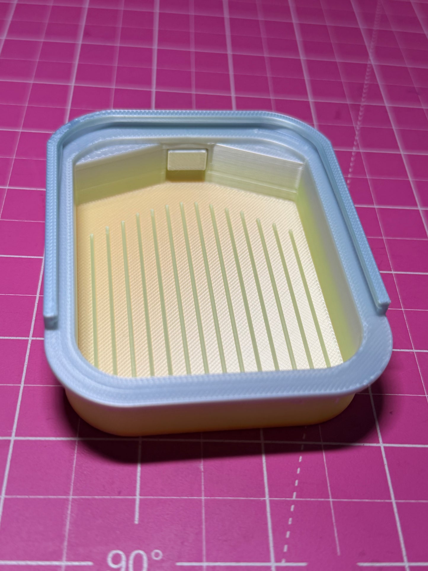 Compact 3d Printed 3x2 inch tray in Silky Rainbow colour