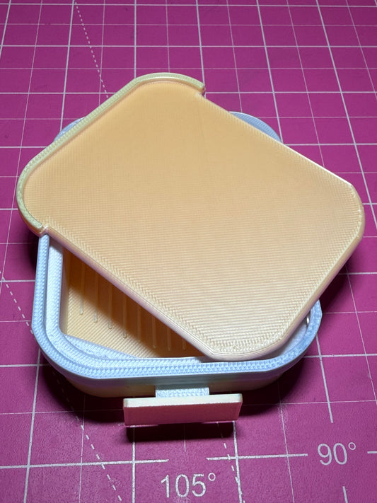 Compact 3d Printed 3x2 inch tray in Silky Rainbow colour