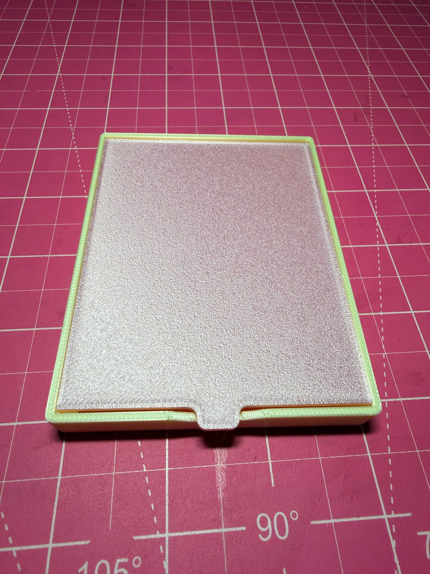 Flip lid 3d printed Diamond Art tray colour rainbow silk