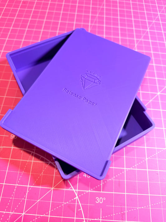 Release Paper Box 3d Printed, to fit up to size 6x4 paper