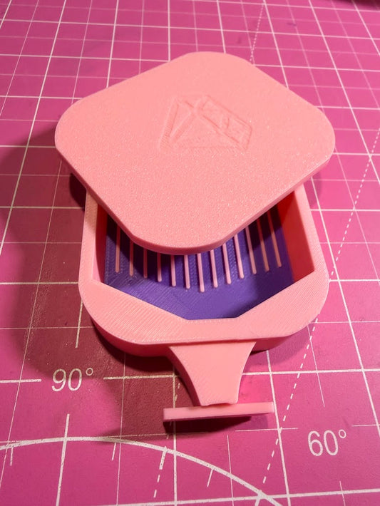 Cute compact Pink and Purple Tray with sunken well, 3d printed 3x2 1/2
