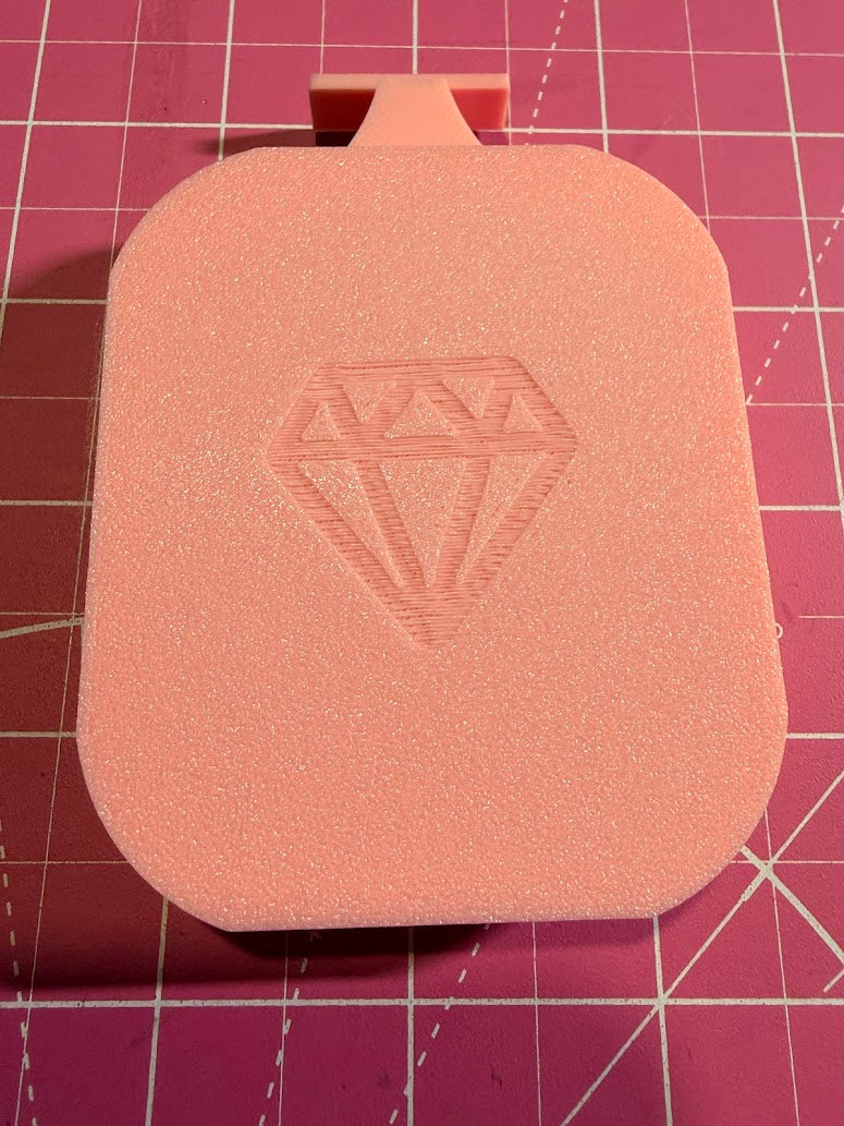 Cute compact Pink and Purple Tray with sunken well, 3d printed 3x2 1/2
