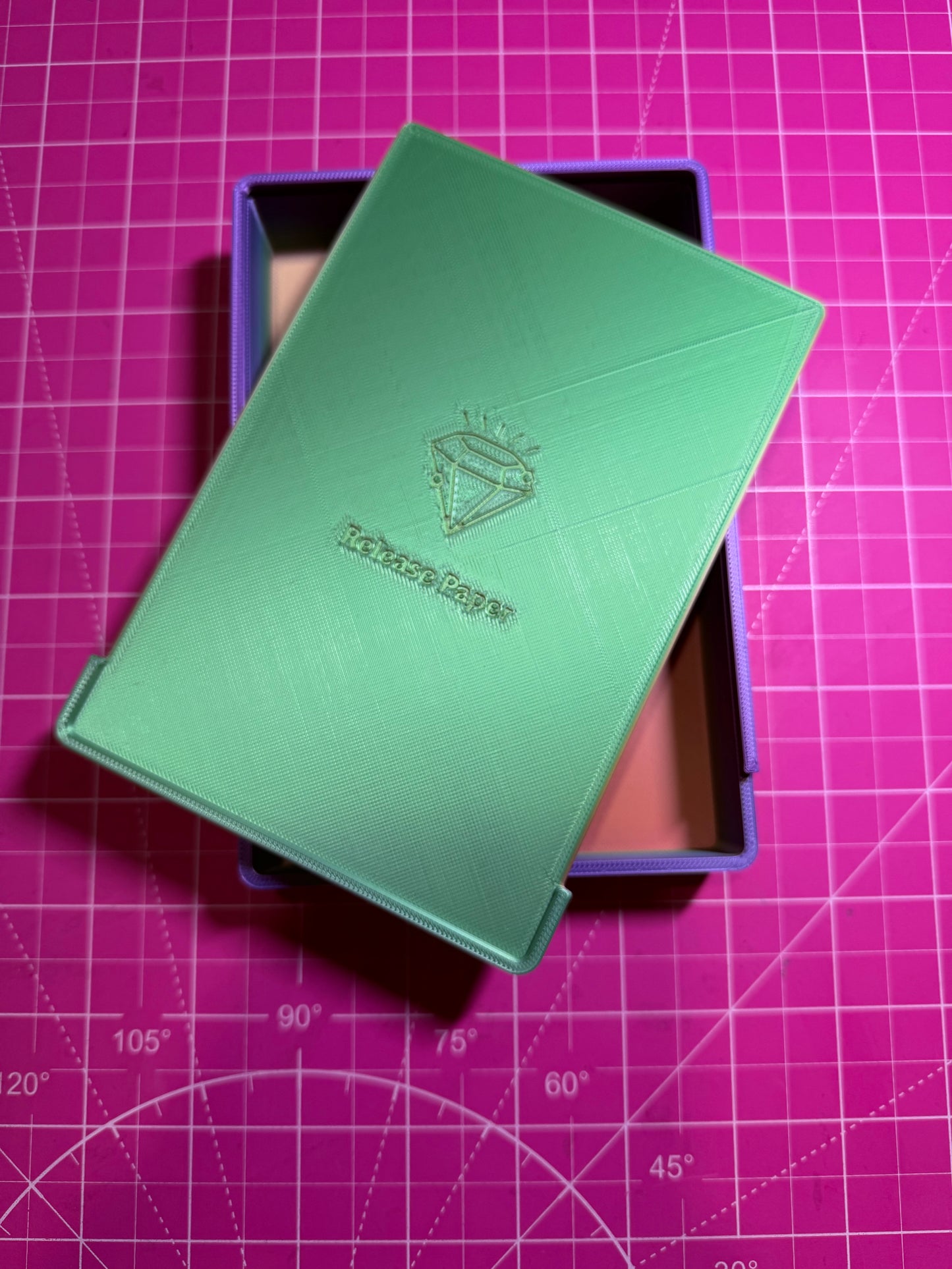 Beautiful Rainbow 3d printed Release Paper storage box