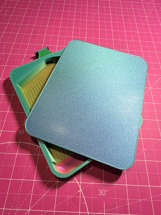 Beautiful Big Large Tray, 3d printed with sunken recess for naughty drills size 6x4 1/2 inches