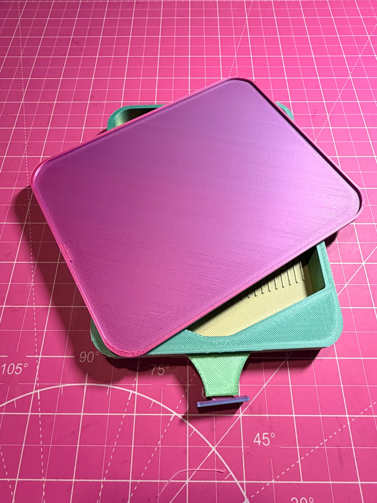 Beautiful Big Large Tray, 3d printed with sunken recess for naughty drills size 6x4 1/2 inches