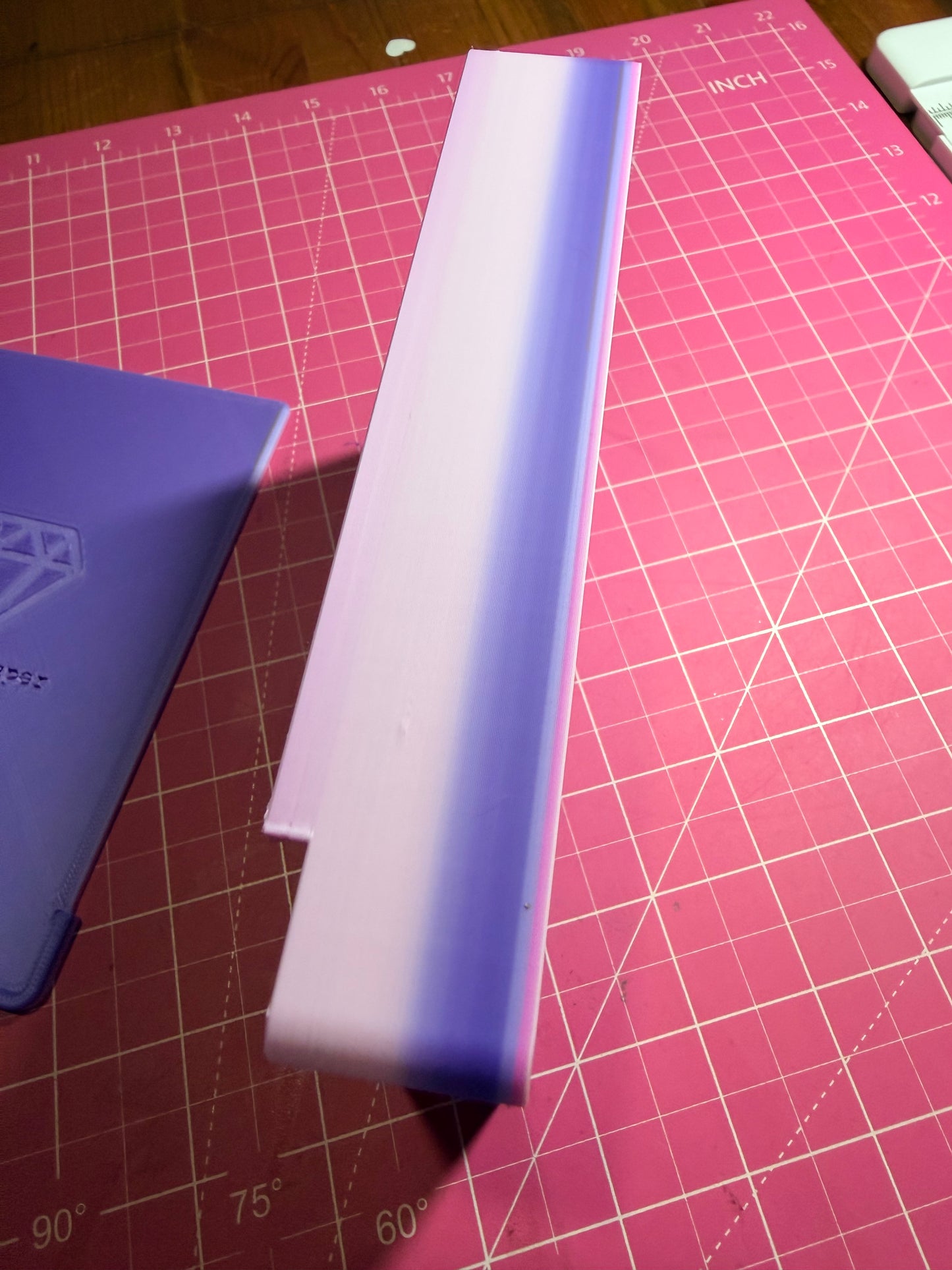 3d Printed Release Paper Box, Purple & Pinks Rainbow Filament