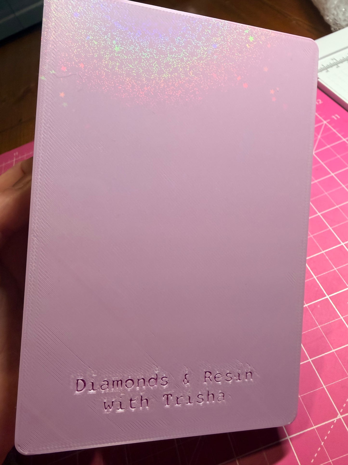 3d Printed Release Paper Box, Purple & Pinks Rainbow Filament