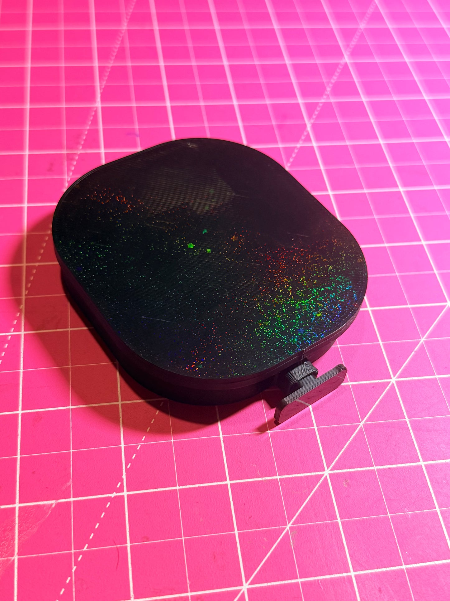 New baby sister 3d printed 3x3 and a bit inches tray, snap on lid, sunken recess